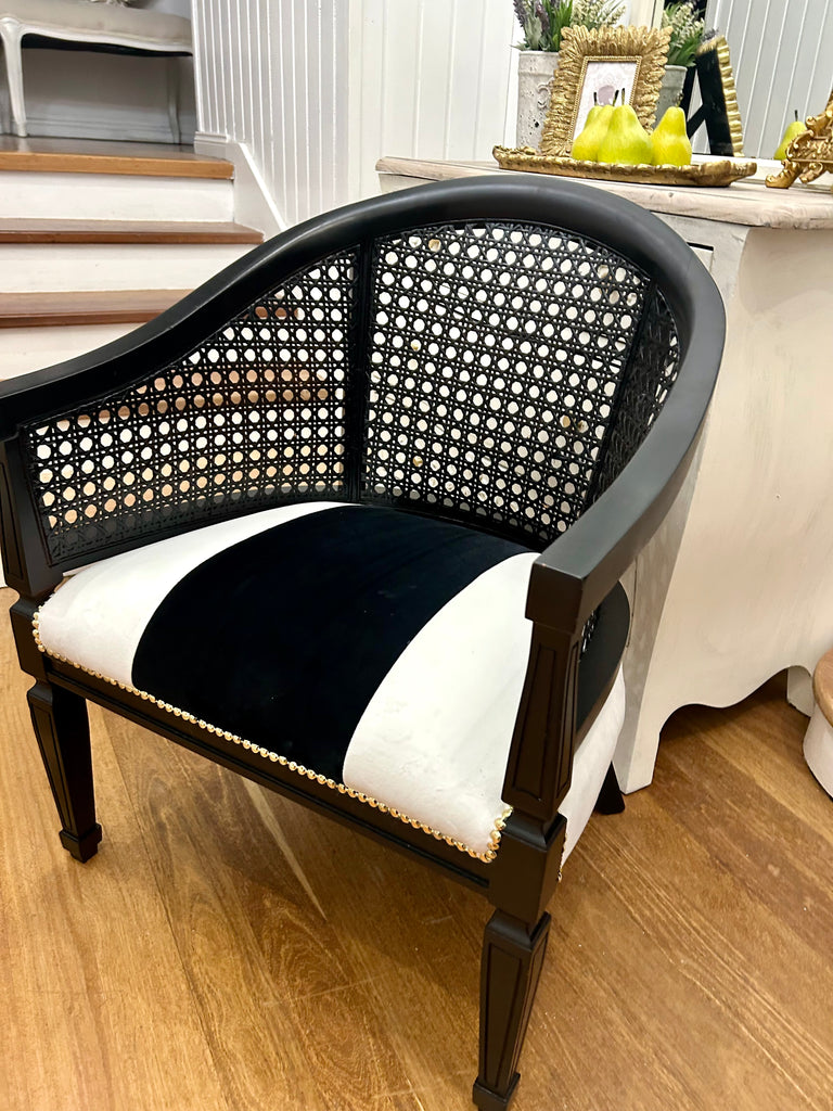 Single Rattan Back Armchair