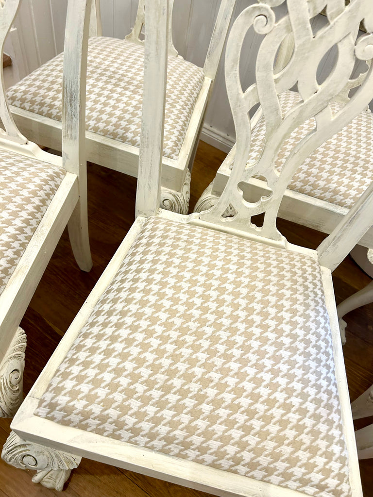 6 x Vintage Chippendale Dining Chairs