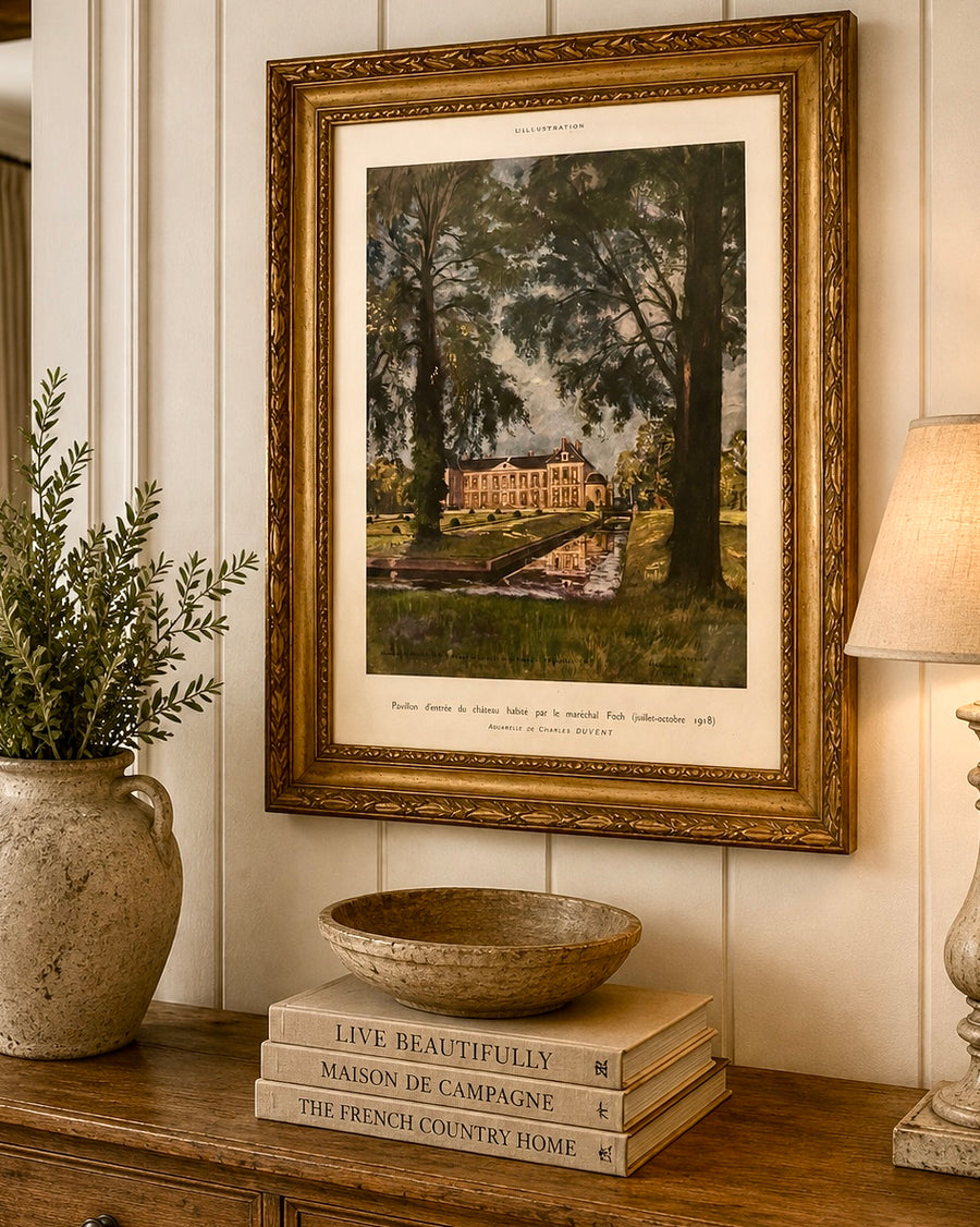 Framed Charles Duvent Print - Chateau