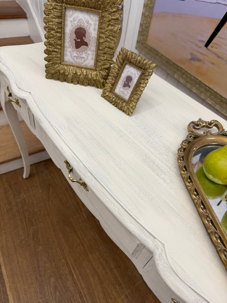 Vintage Queen Anne French Provincial Style Console Table