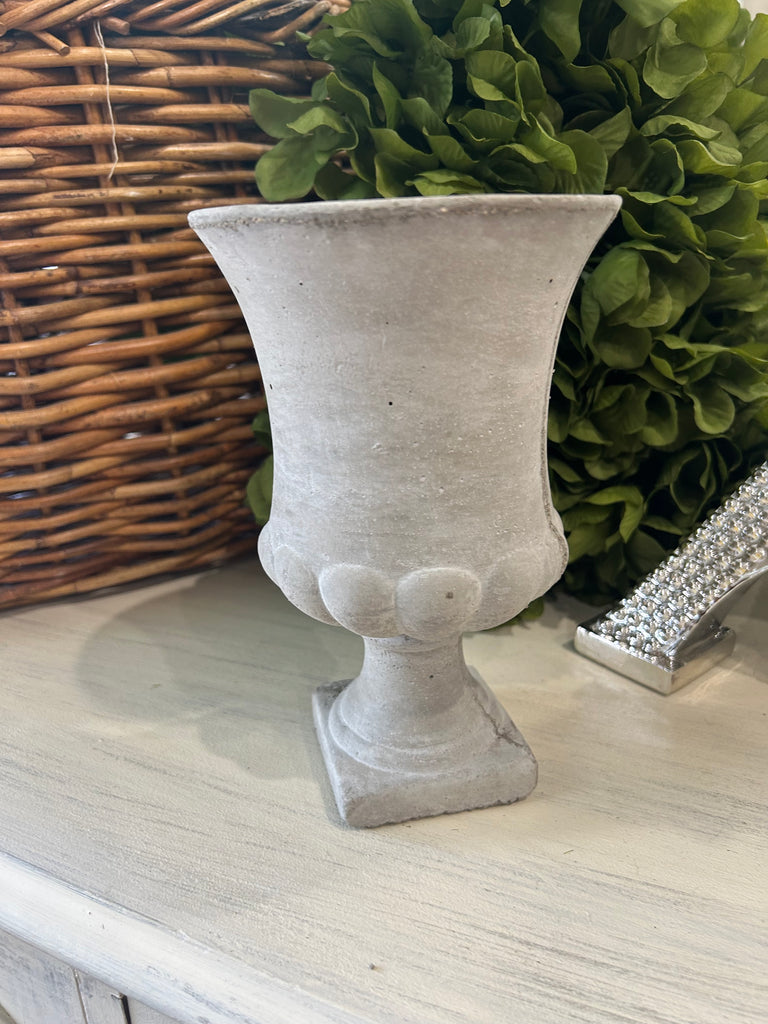 Small rustic Cement look urn