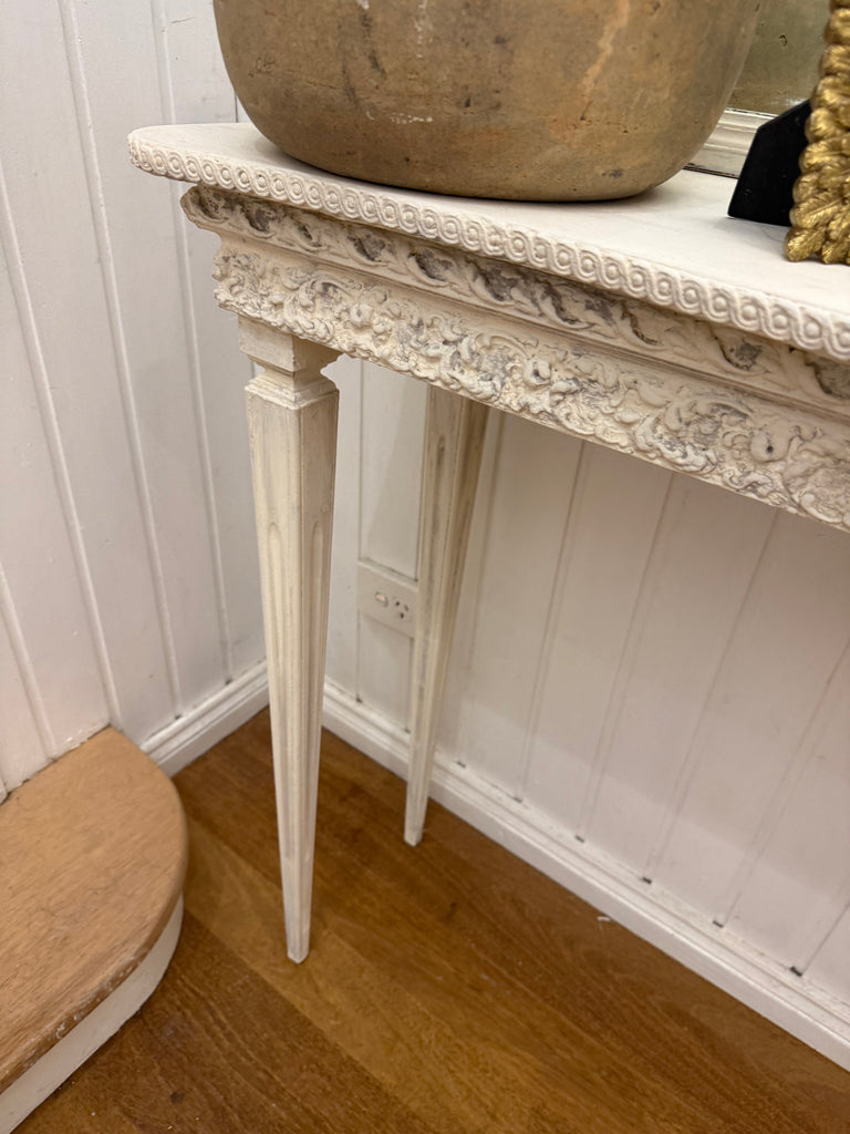 Vintage French Provincial Style Hall Table and Mirror