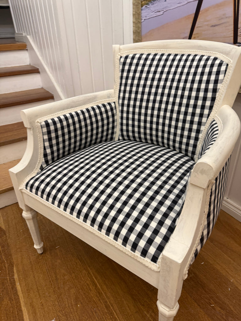 Newly Reupholstered French Provincial Style Occasional Armchair
