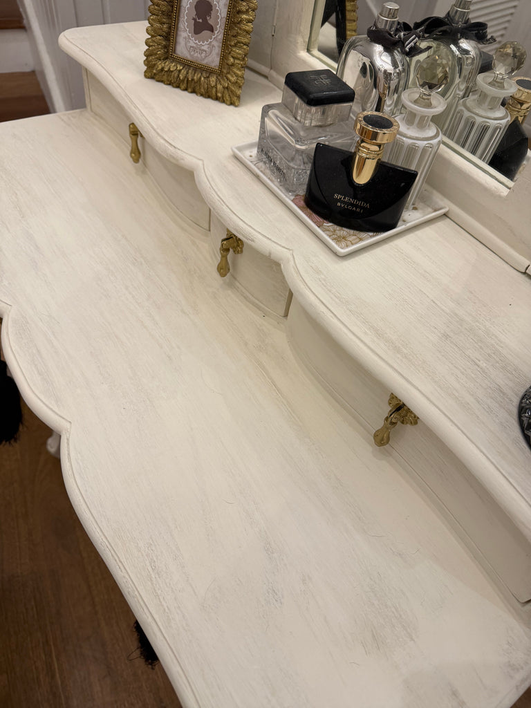 Small French Provincial Style Dressing Table and Chair