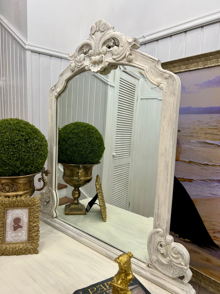 Solid Wood Small Buffet and Mirror