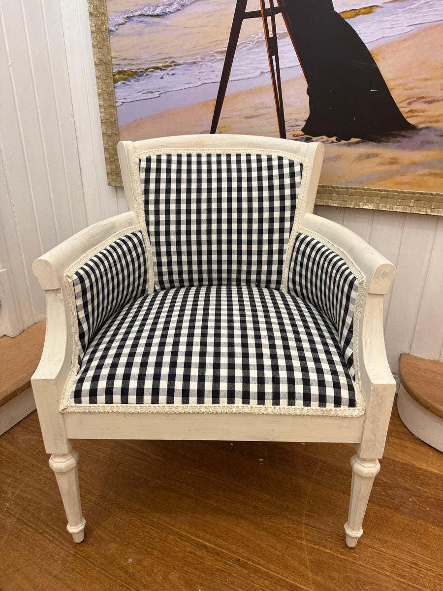 Newly Reupholstered French Provincial Style Occasional Armchair