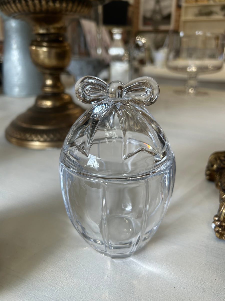 Vintage glass trinket keeper