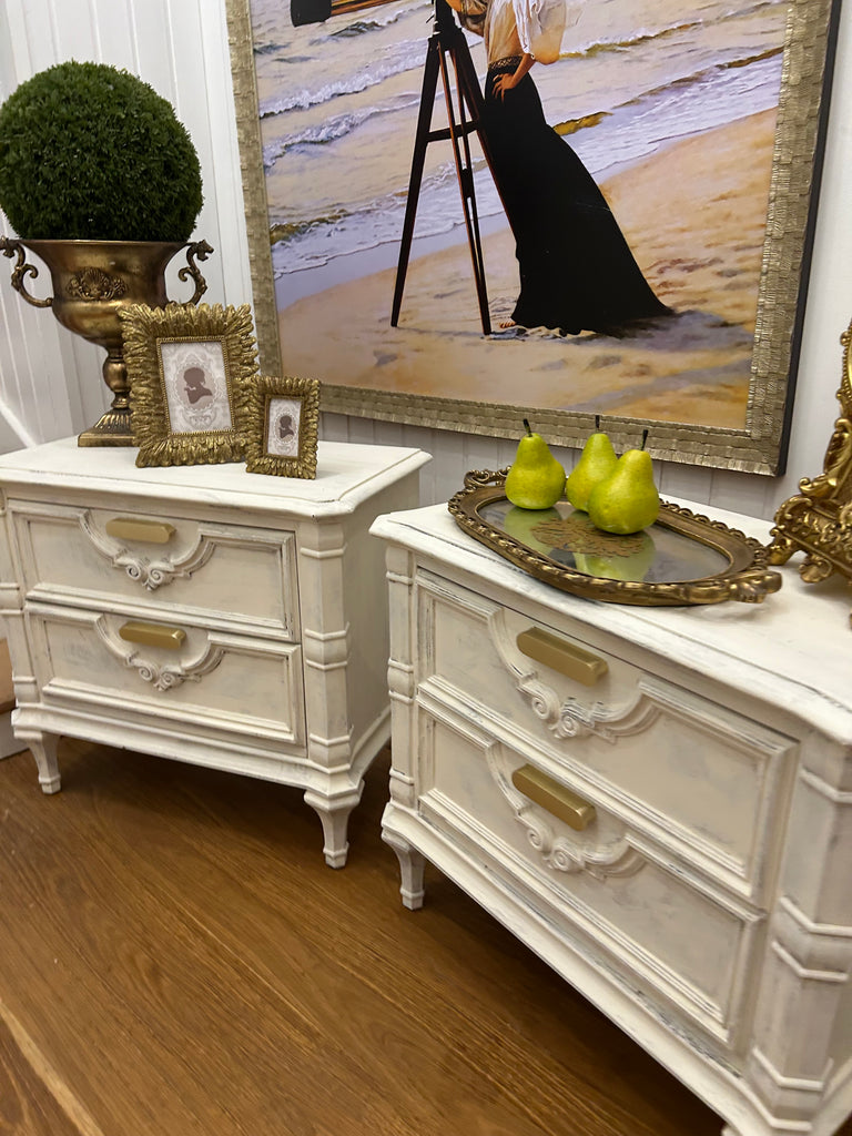 2 x Vintage Bedside Tables