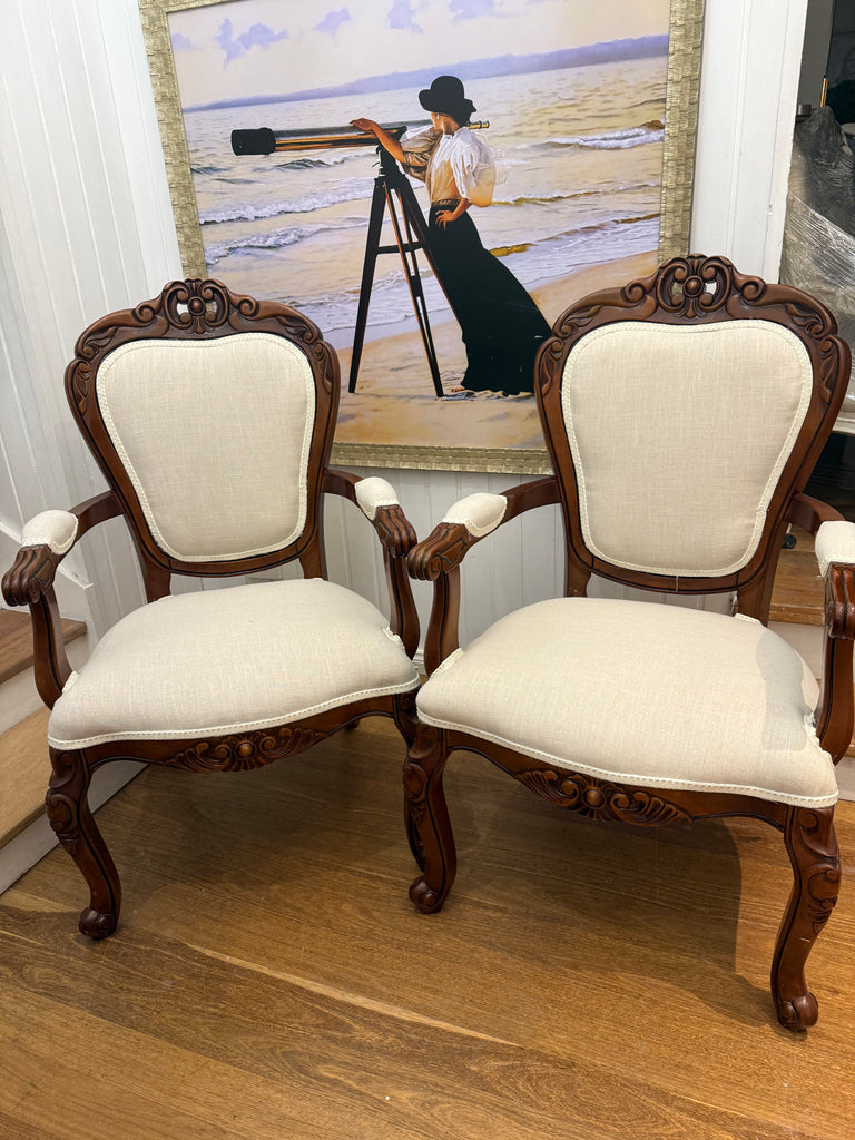 2 x French Provincial Style Armchair