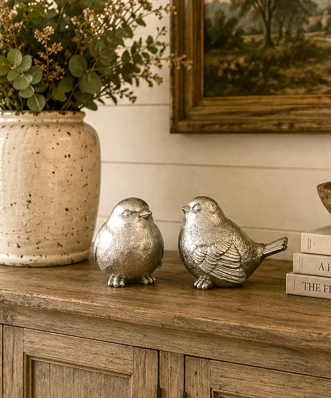 Pair of Small Ceramic Birds