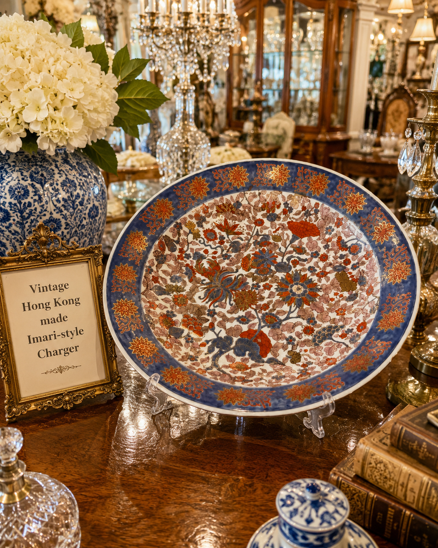 Vintage Hong Kong Imari Style Charger/ Bowl