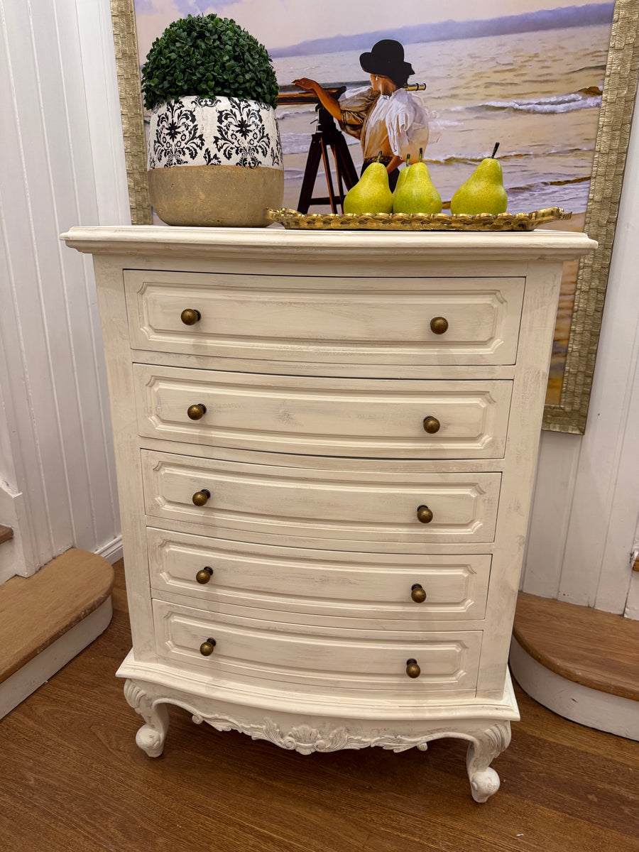 French Provincial Style Tallboy/ Drawers