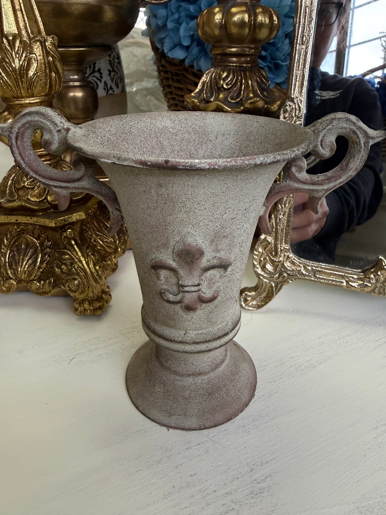 Small Metal Rustic Vase