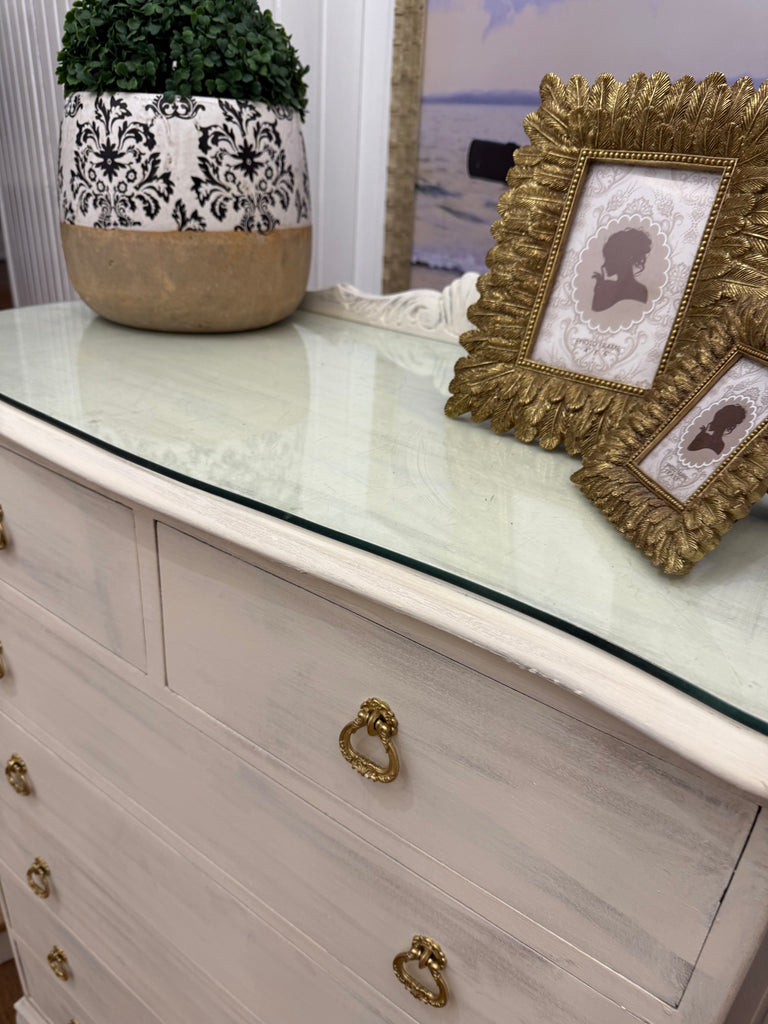Vintage Queen Anne French Provincial Style Tallboy