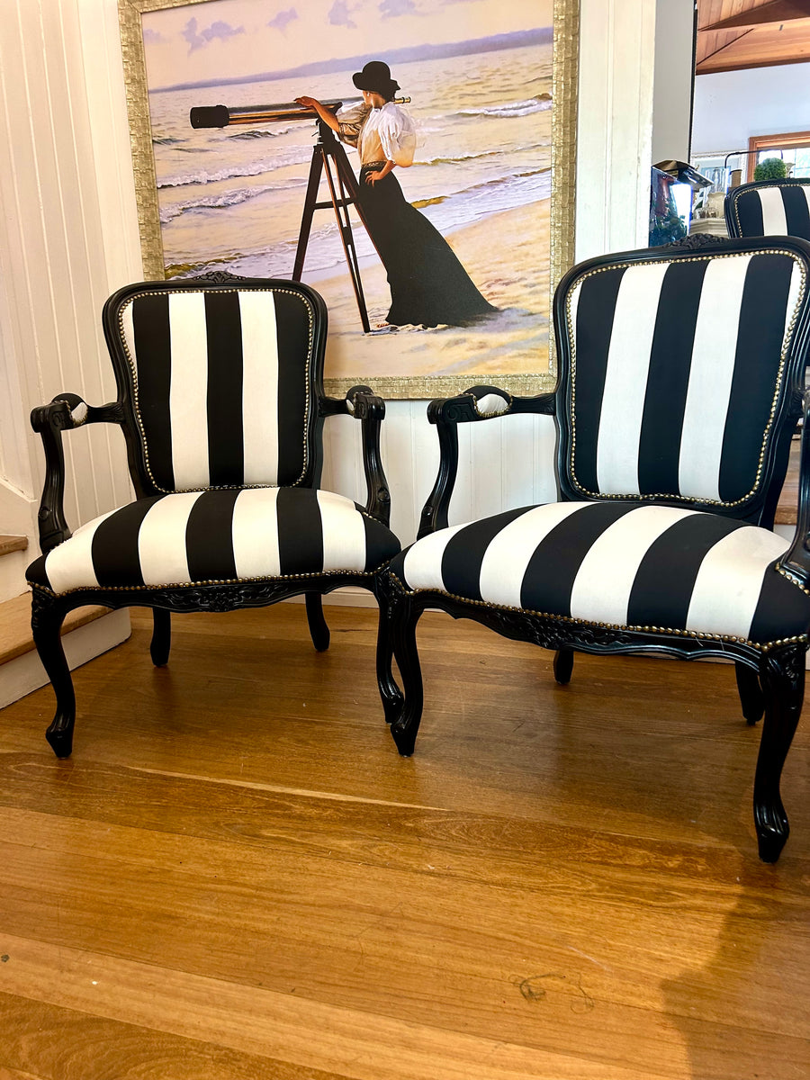 2 x Large French Style Armchairs