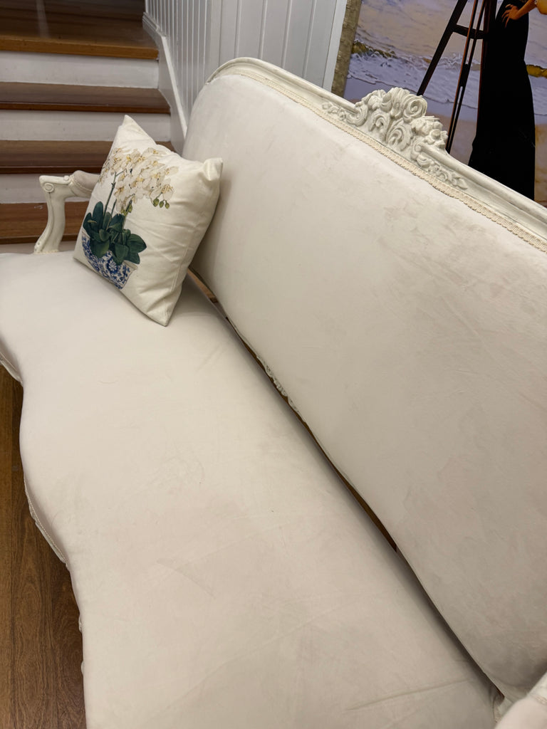 Reupholstered Vintage French Style Sofa Lounge