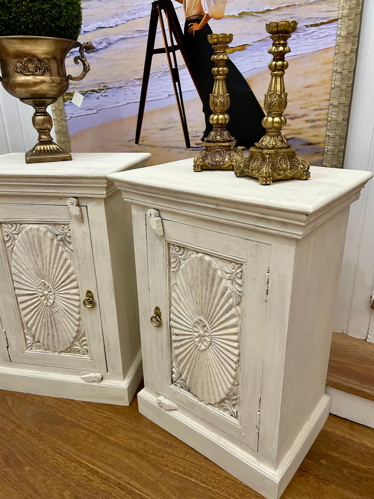 2 x Solid Wood Bedsides