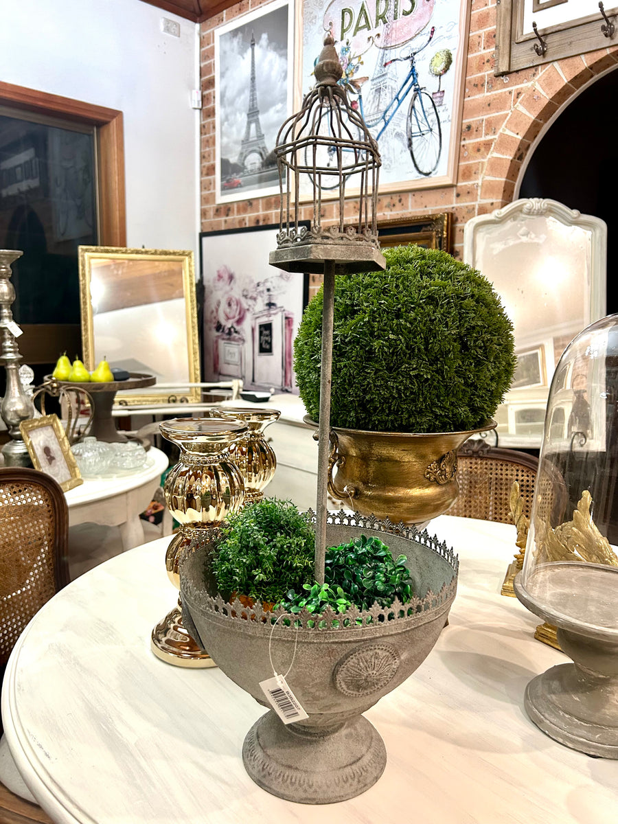Rustic Planter with tea light candle holder