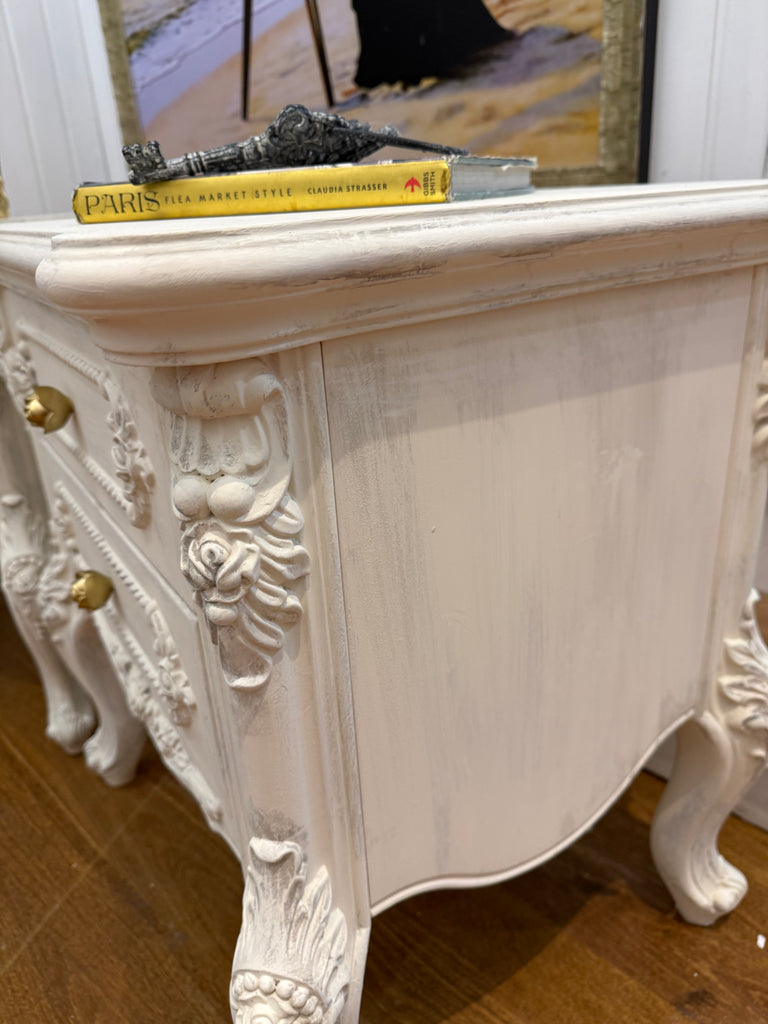 2 x French Provincial Style Bedside Tables