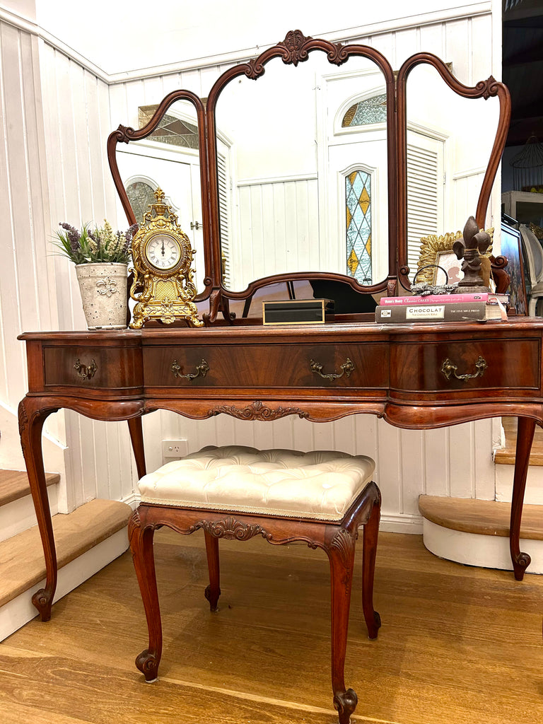 Antique Dressing Table and Stool