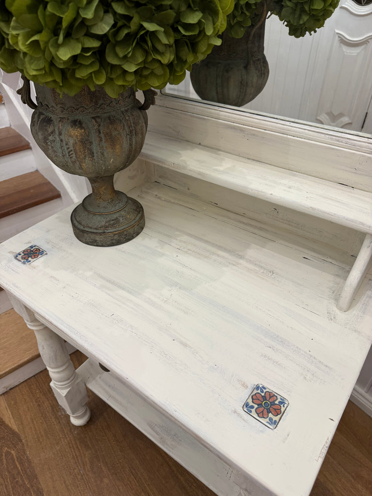 Solid Wood Rustic Provincial Style Hall Stand