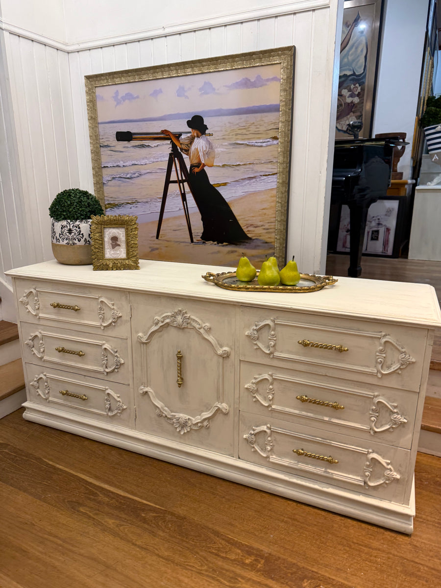 Vintage French Provincial Style Dresser/ TV unit
