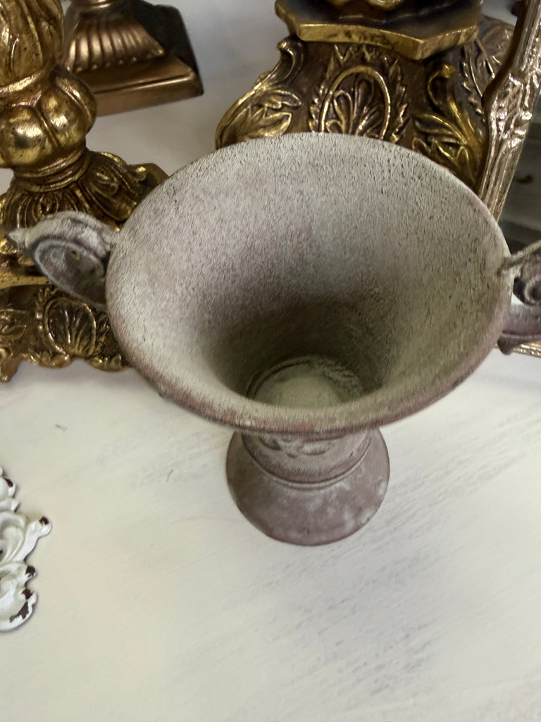 Small Metal Rustic Vase