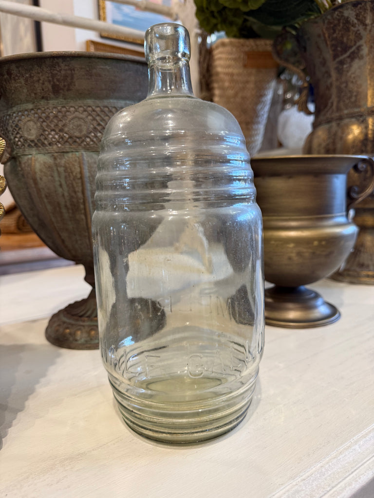 Antique Imperial Half Gallon Glass Bottle c.1895–1915 – Embossed Utility Bottle