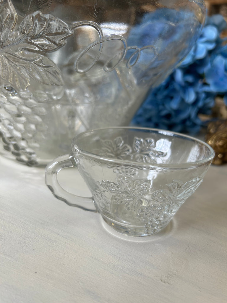 Vintage punch bowl set