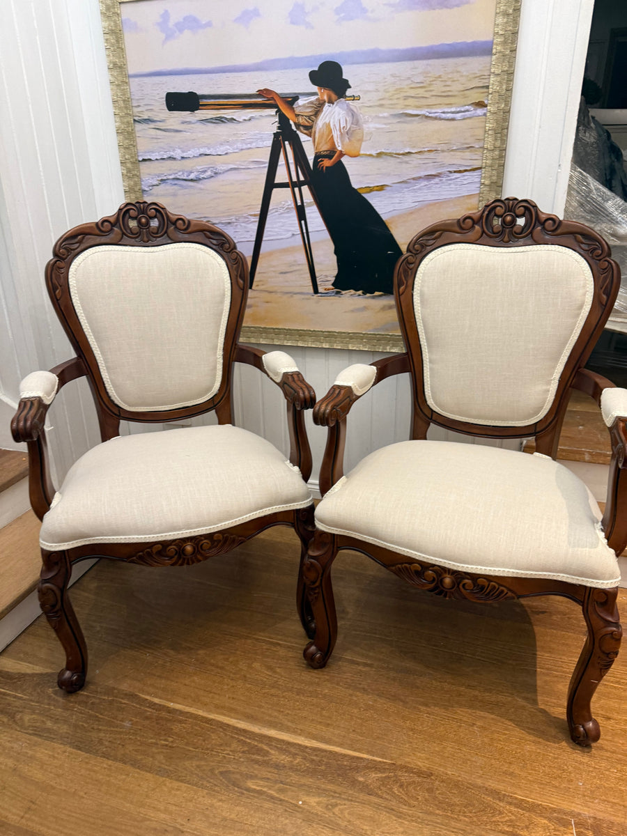 2 x French Provincial Style Armchair
