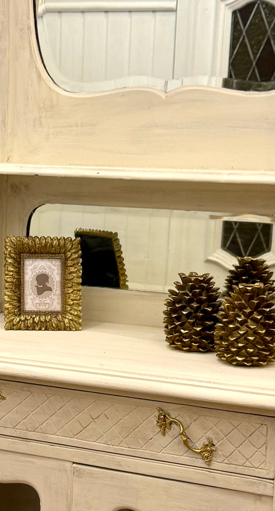 Vintage French Provincial Style Buffet and Hutch