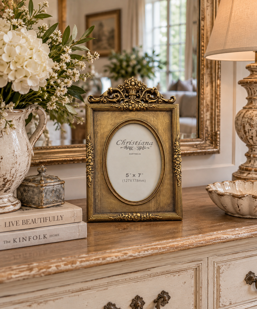Antique Gold with Oval Face Frame