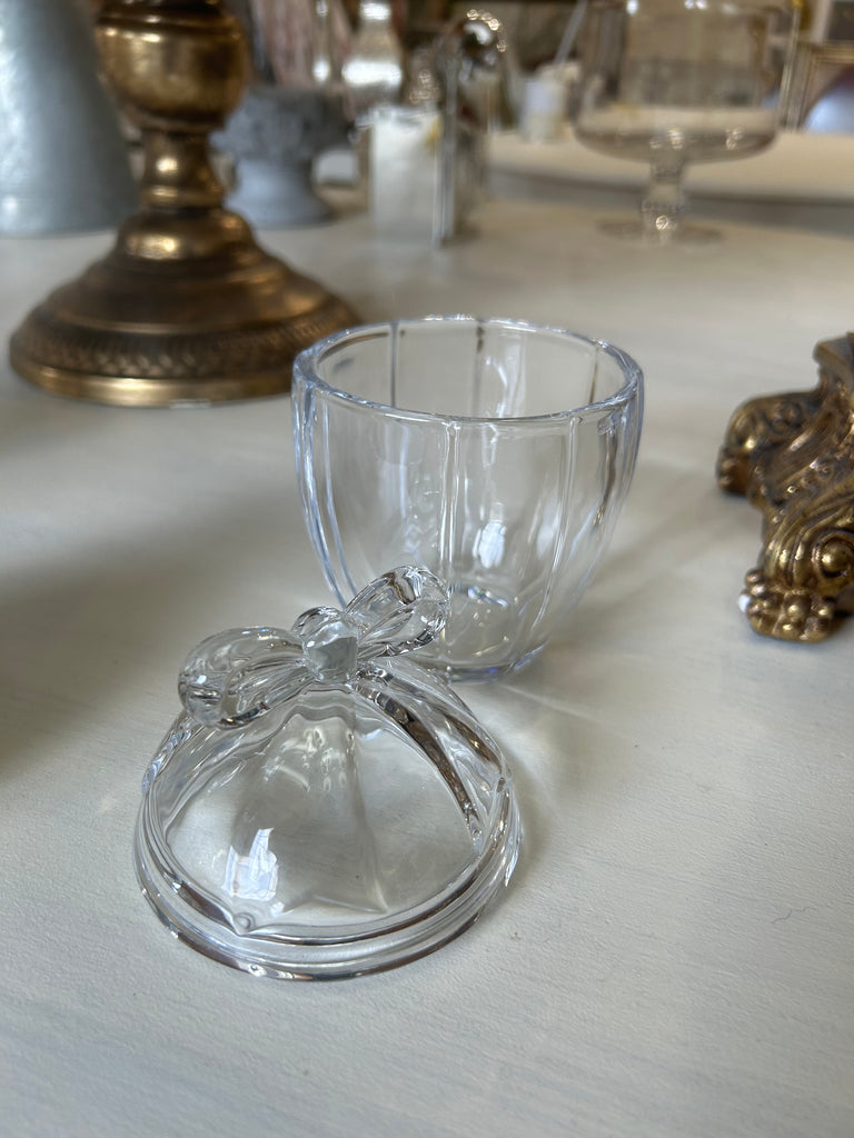 Vintage glass trinket keeper