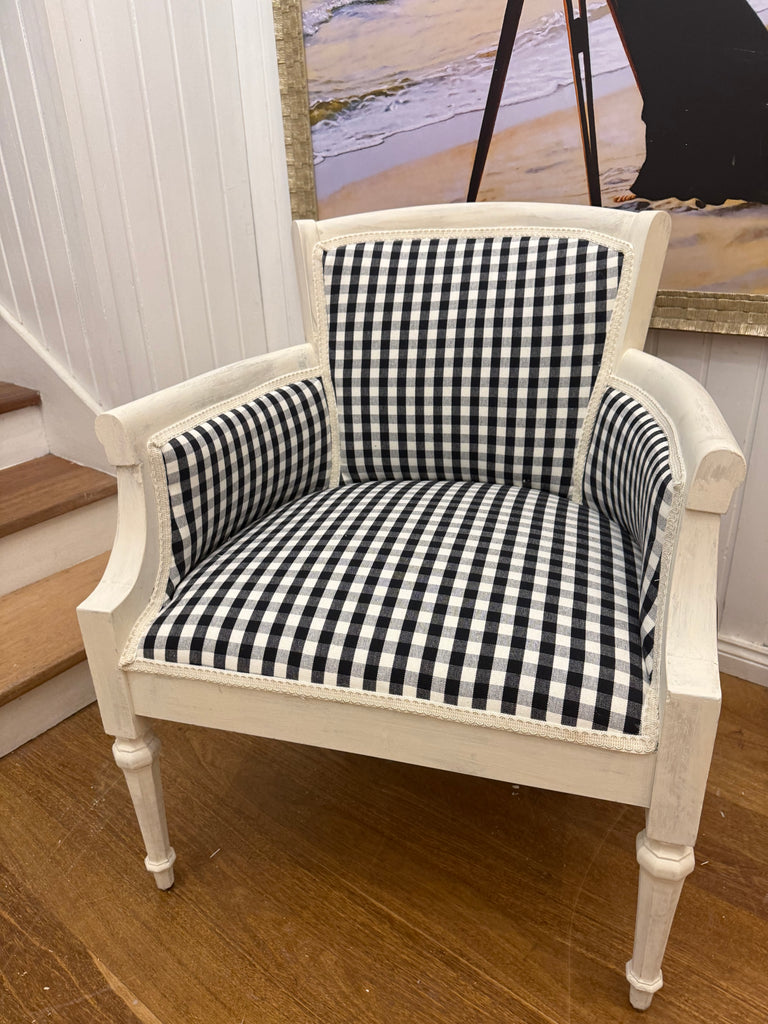 Newly Reupholstered French Provincial Style Occasional Armchair