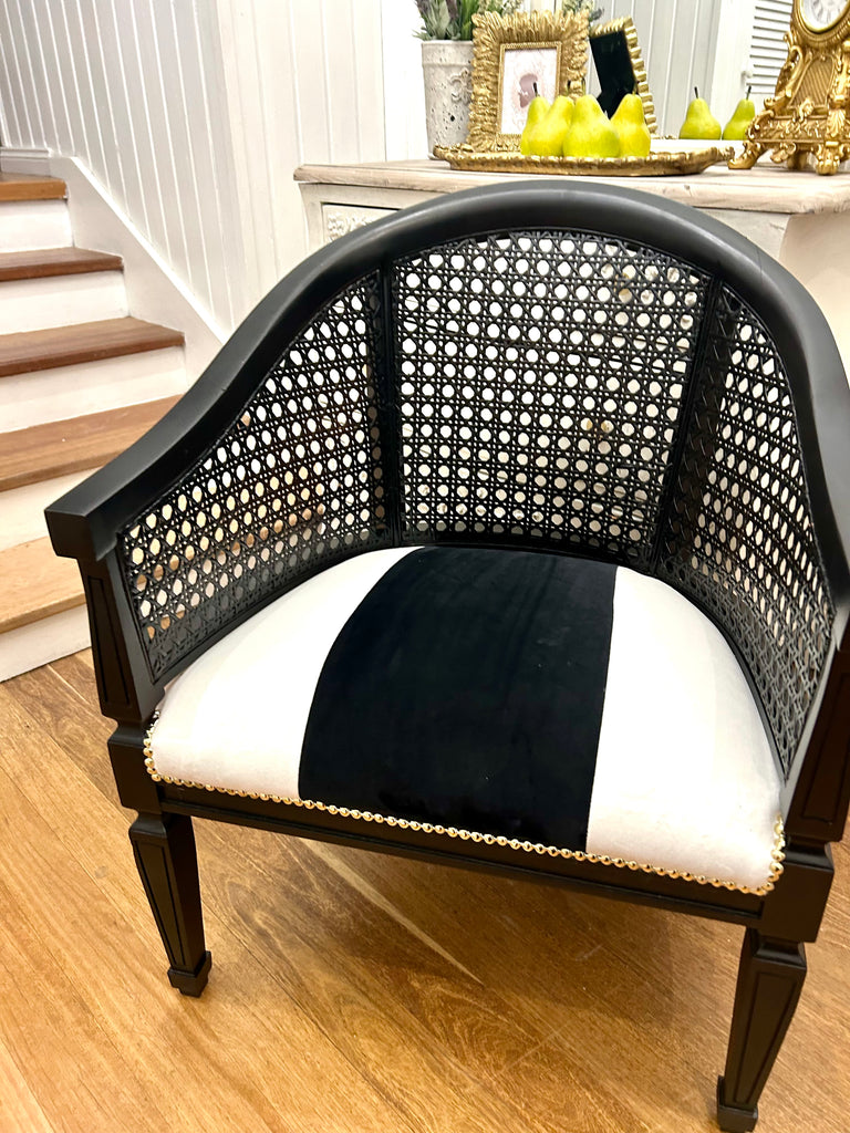 Single Rattan Back Armchair