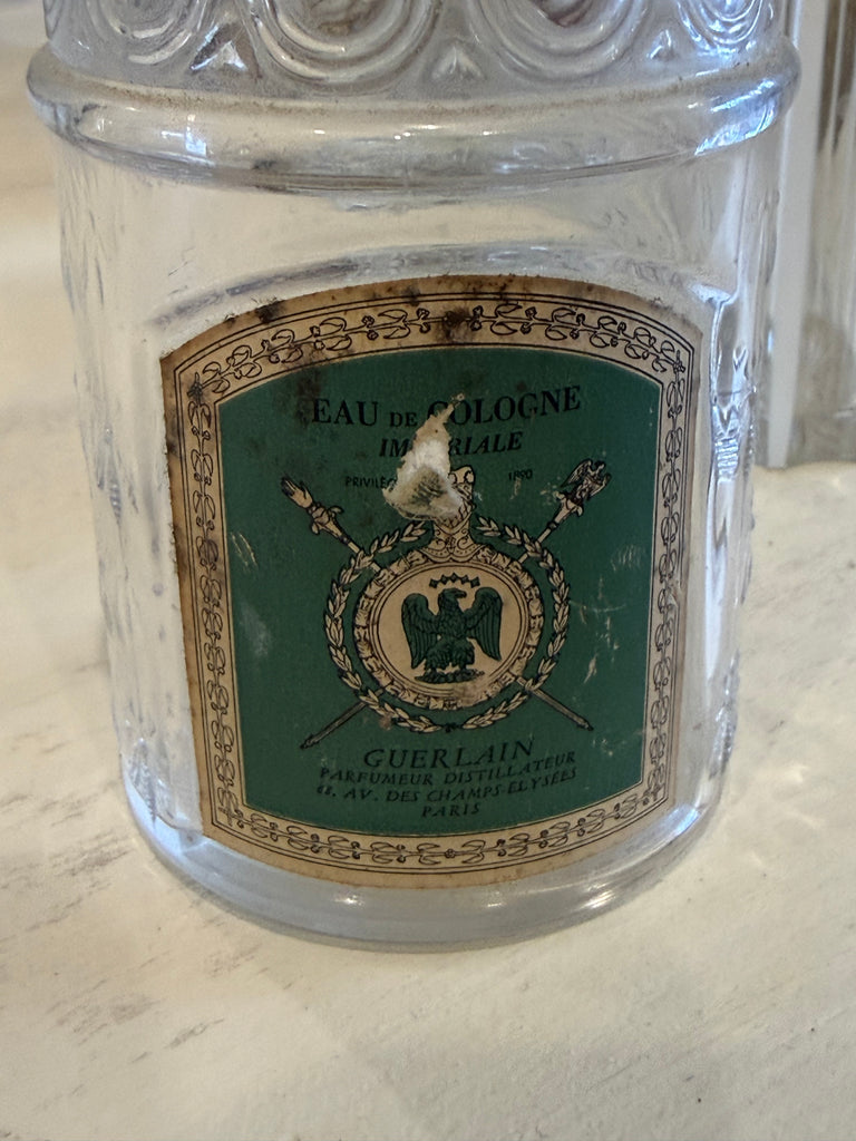 Vintage Guerlain Eau de Cologne Impériale Bee Bottle – Empty Glass Perfume Bottle – Made in France