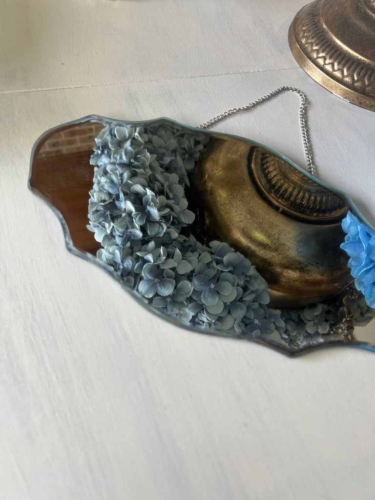 Small vintage look hanging mirror