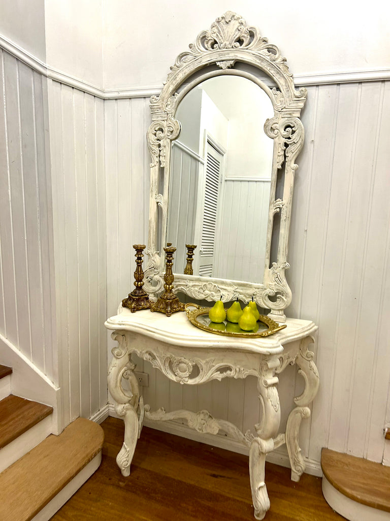 Console Table and Mirror