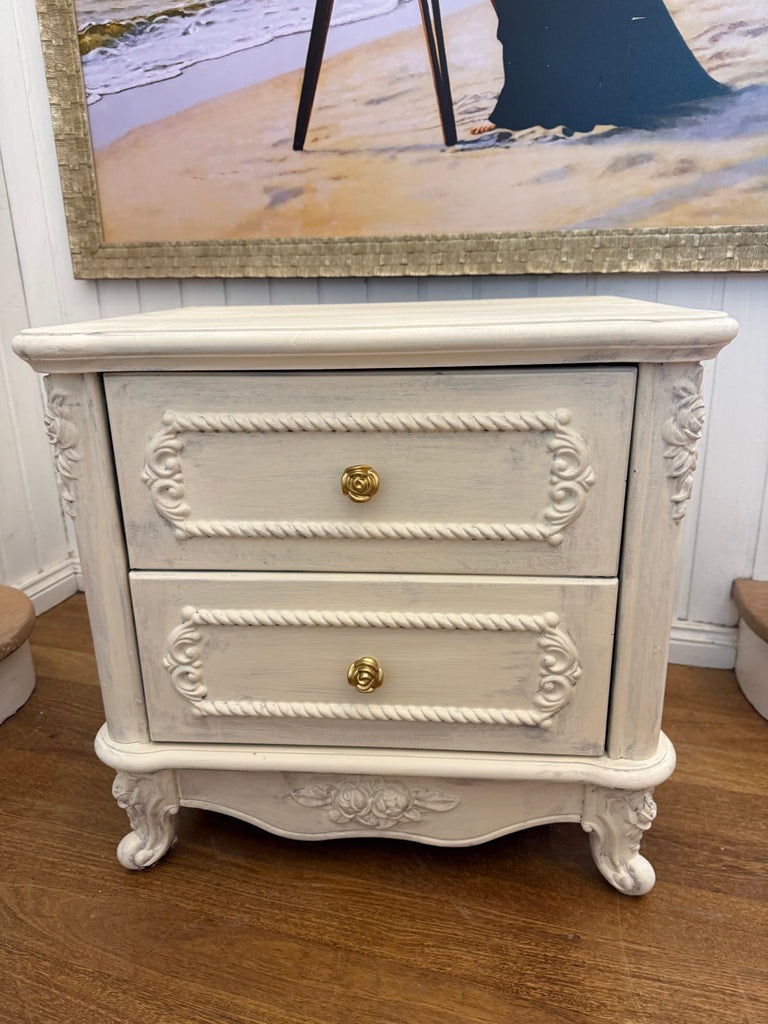 Single French Provincial Style Bedside Table