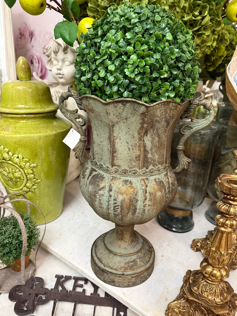 Antique Looking Metal Vase/ Urn