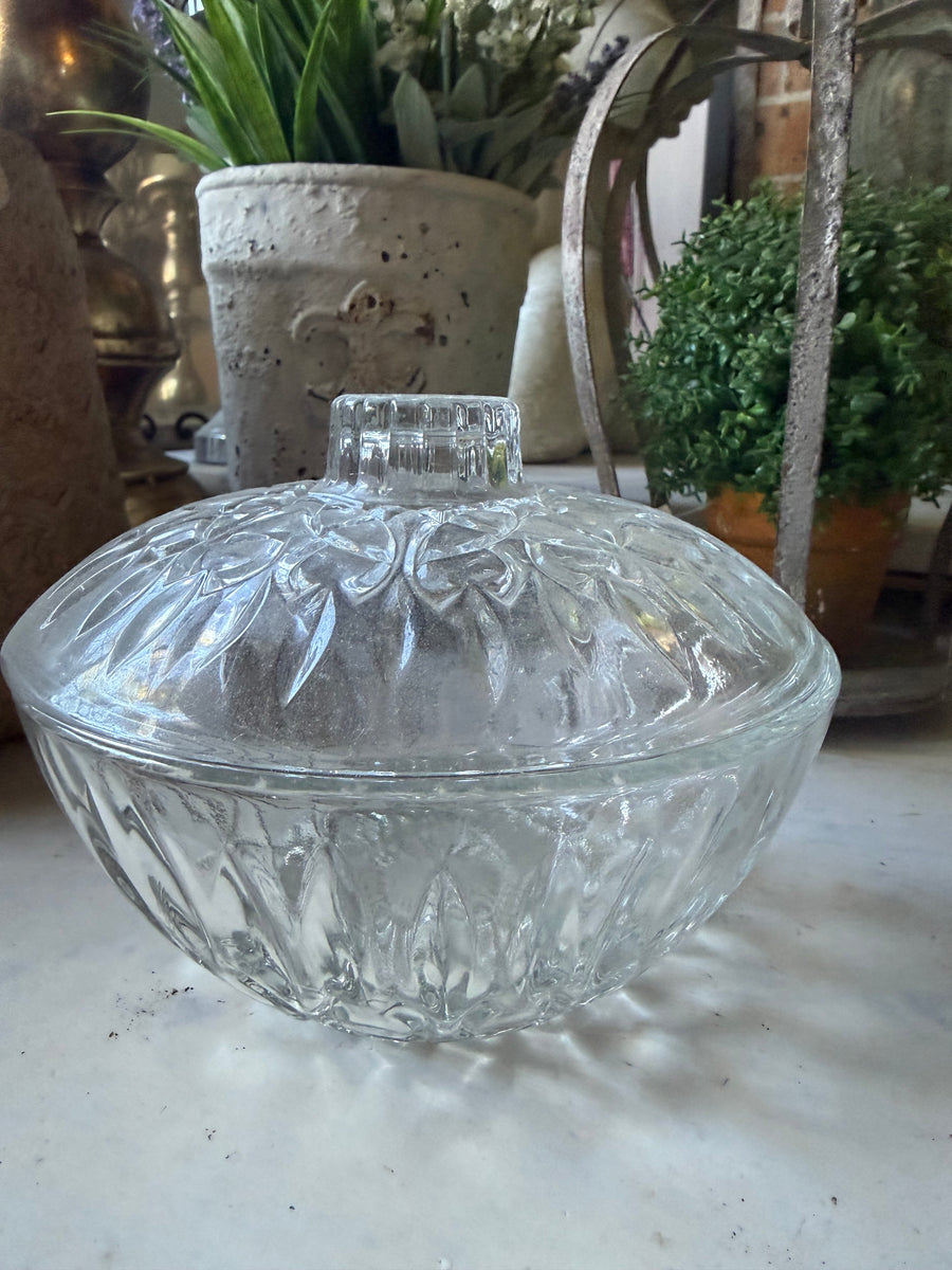Vintage Cut Glass Candy Dish