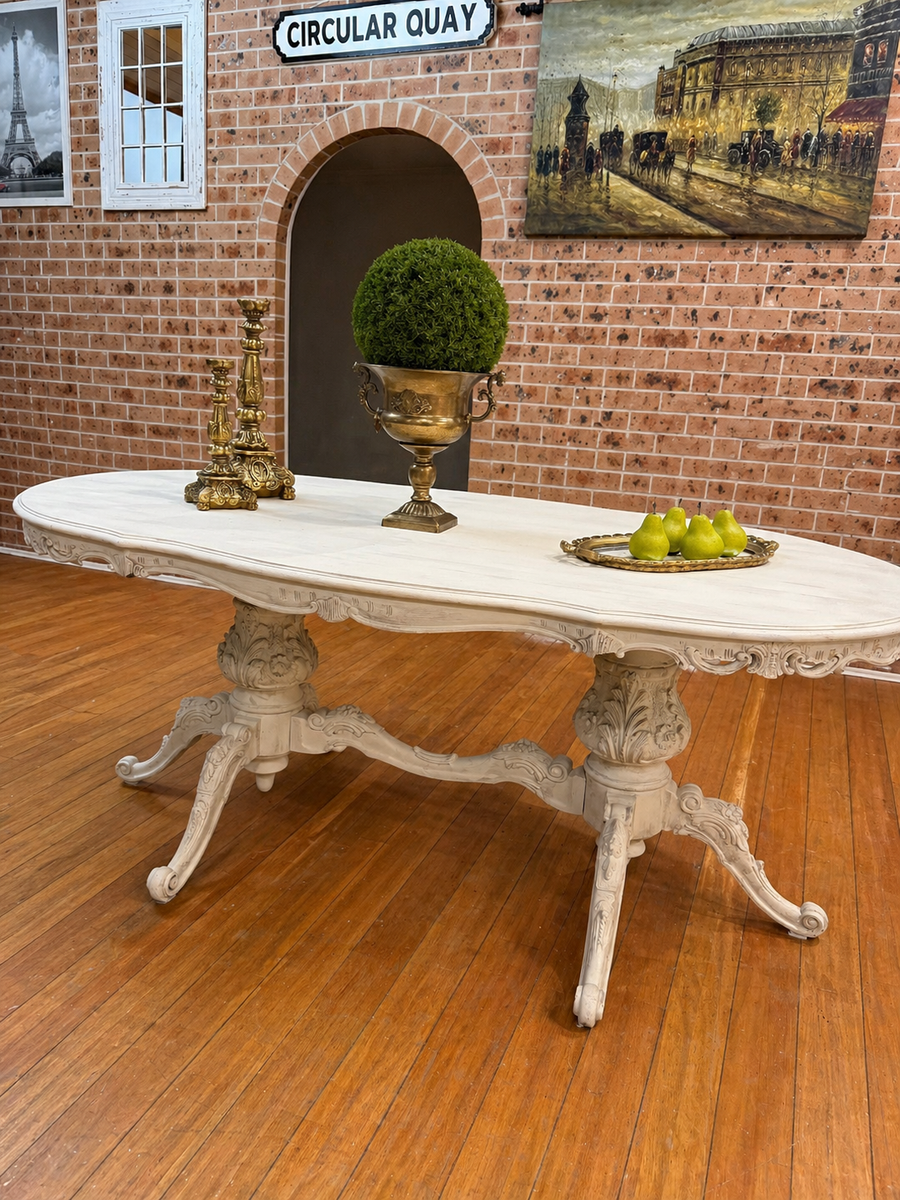 Vintage French Provincial Style Dining Table