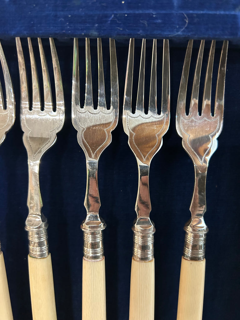 Antique W & G Sissona Fish Fork Set