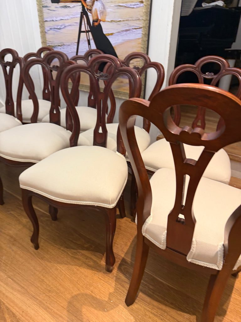 8 x Vintage Queen Anne Dining Chairs