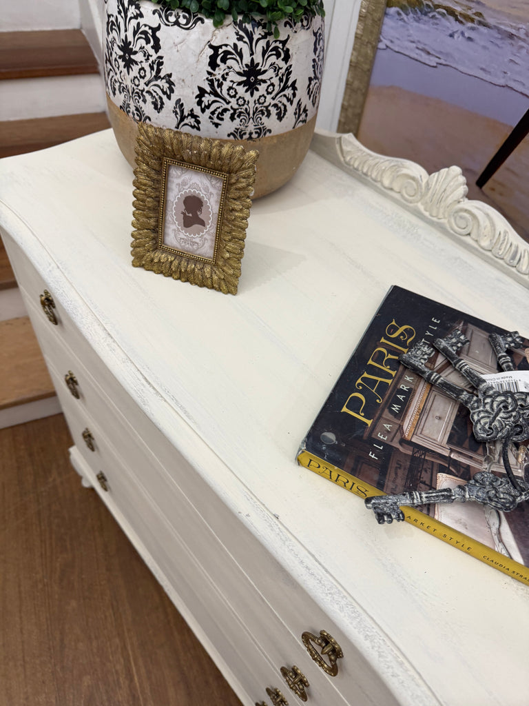Small Vintage Queen Anne French Provincial Style Tallboy