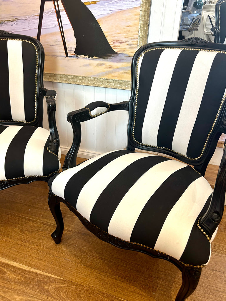 2 x Large French Style Armchairs