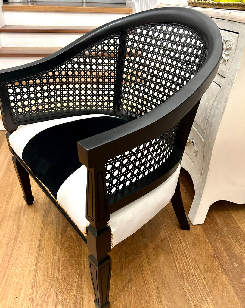 Single Rattan Back Armchair