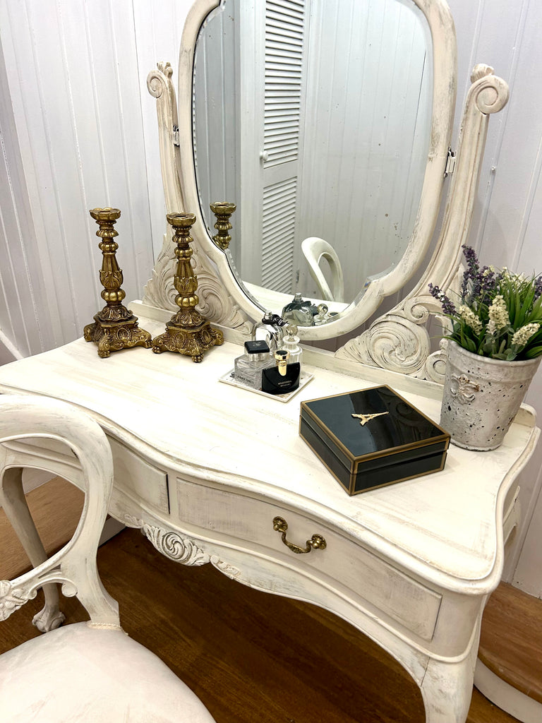 Antique Dressing Table and Chair