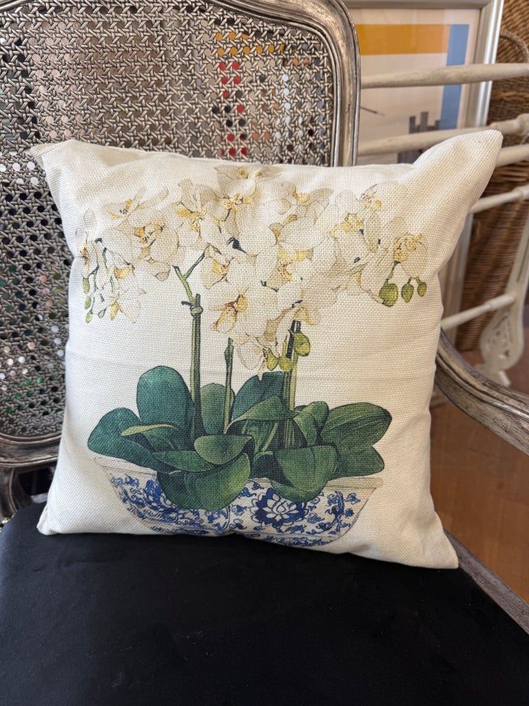 Orchid Print Scatter Cushion