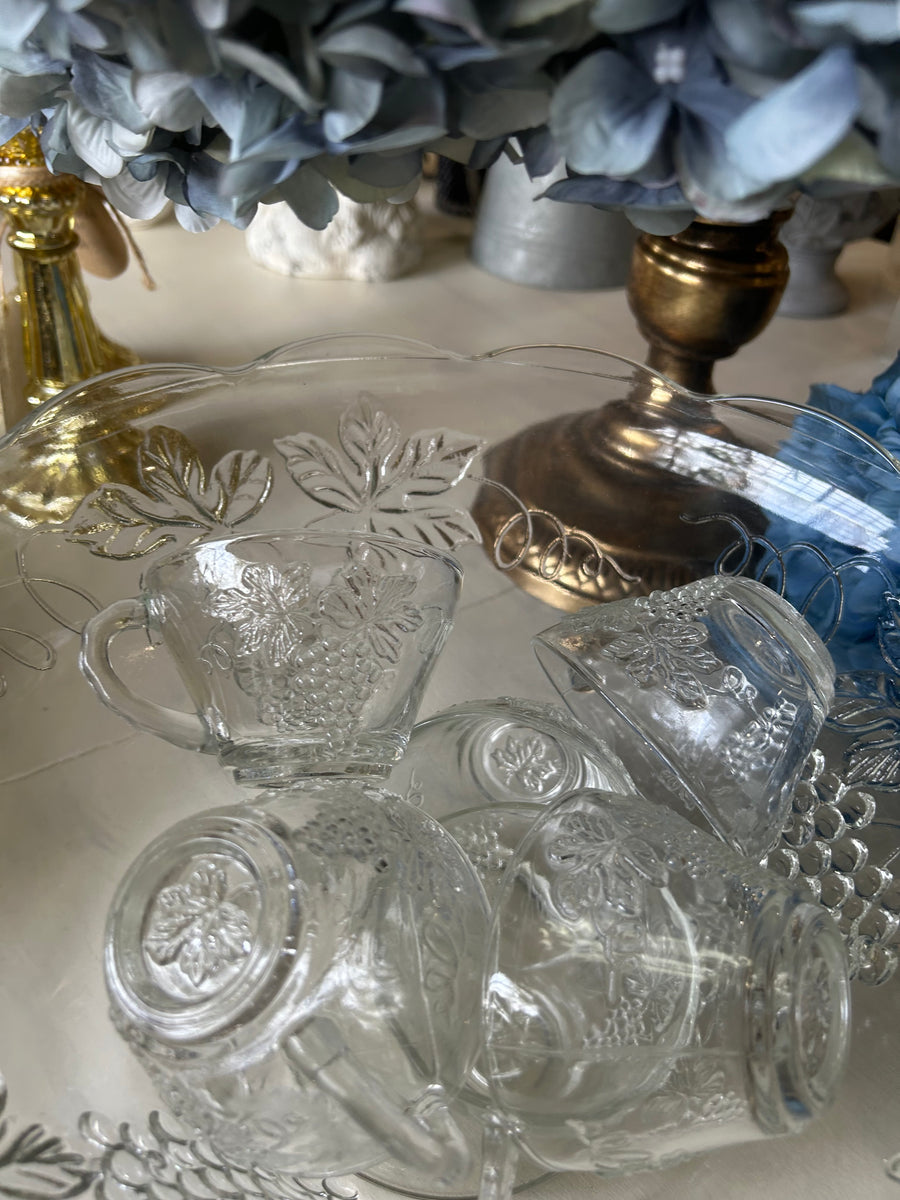 Vintage punch bowl set